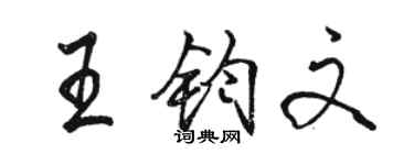 骆恒光王钧文行书个性签名怎么写