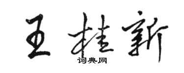 骆恒光王桂新行书个性签名怎么写