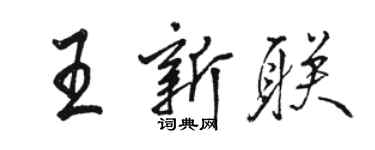 骆恒光王新联行书个性签名怎么写