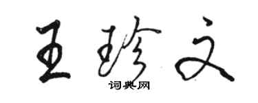 骆恒光王珍文行书个性签名怎么写