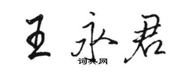 骆恒光王永君行书个性签名怎么写