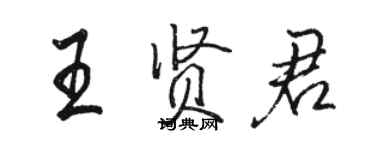 骆恒光王贤君行书个性签名怎么写