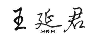 骆恒光王延君行书个性签名怎么写