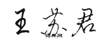 骆恒光王苏君行书个性签名怎么写