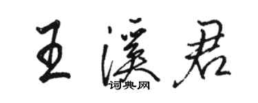 骆恒光王溪君行书个性签名怎么写