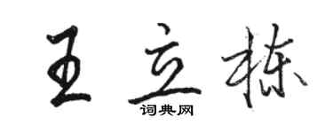 骆恒光王立栋行书个性签名怎么写