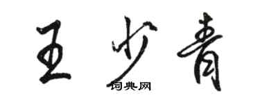 骆恒光王少青行书个性签名怎么写