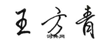 骆恒光王方青行书个性签名怎么写