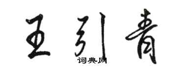骆恒光王引青行书个性签名怎么写