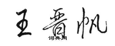 骆恒光王晋帆行书个性签名怎么写