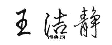 骆恒光王洁静行书个性签名怎么写