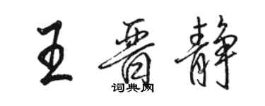 骆恒光王晋静行书个性签名怎么写