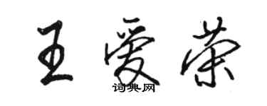 骆恒光王爱荣行书个性签名怎么写
