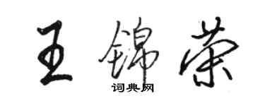 骆恒光王锦荣行书个性签名怎么写