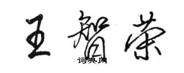 骆恒光王智荣行书个性签名怎么写