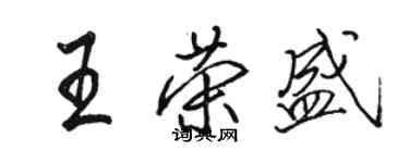 骆恒光王荣盛行书个性签名怎么写