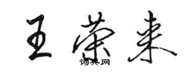 骆恒光王荣来行书个性签名怎么写