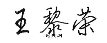 骆恒光王黎荣行书个性签名怎么写