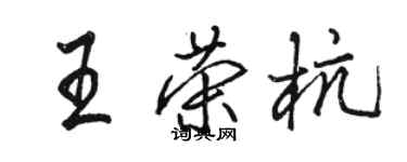 骆恒光王荣杭行书个性签名怎么写
