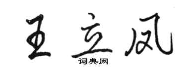 骆恒光王立凤行书个性签名怎么写