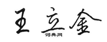 骆恒光王立金行书个性签名怎么写