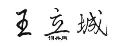 骆恒光王立城行书个性签名怎么写