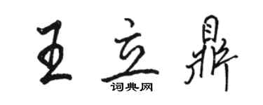 骆恒光王立鼎行书个性签名怎么写