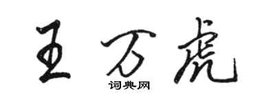 骆恒光王万虎行书个性签名怎么写
