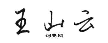 骆恒光王山云行书个性签名怎么写