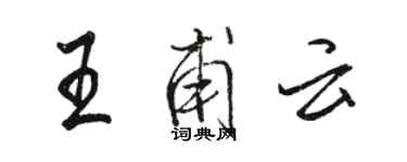 骆恒光王甫云行书个性签名怎么写