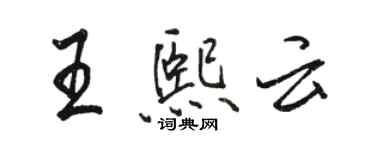 骆恒光王熙云行书个性签名怎么写
