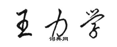 骆恒光王力学行书个性签名怎么写