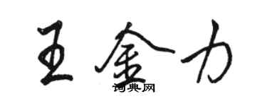 骆恒光王金力行书个性签名怎么写