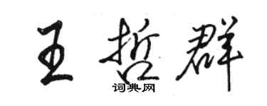 骆恒光王哲群行书个性签名怎么写