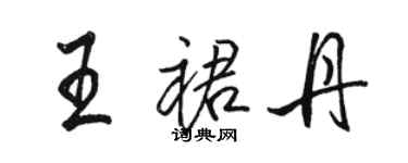 骆恒光王裙丹行书个性签名怎么写