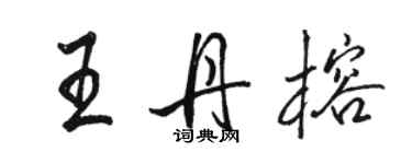 骆恒光王丹榕行书个性签名怎么写