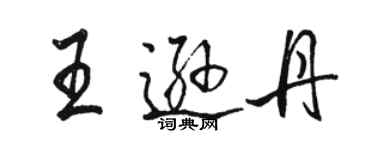 骆恒光王逊丹行书个性签名怎么写