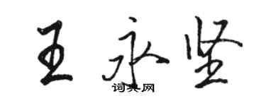 骆恒光王永坚行书个性签名怎么写