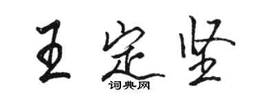骆恒光王定坚行书个性签名怎么写