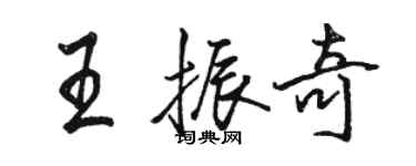 骆恒光王振奇行书个性签名怎么写