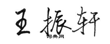 骆恒光王振轩行书个性签名怎么写