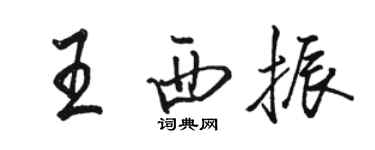 骆恒光王西振行书个性签名怎么写