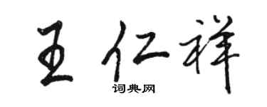骆恒光王仁祥行书个性签名怎么写