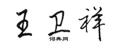 骆恒光王卫祥行书个性签名怎么写