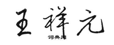 骆恒光王祥元行书个性签名怎么写