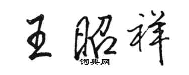 骆恒光王昭祥行书个性签名怎么写