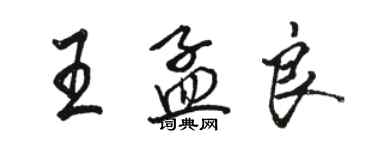 骆恒光王孟良行书个性签名怎么写