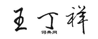 骆恒光王丁祥行书个性签名怎么写