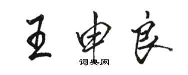 骆恒光王申良行书个性签名怎么写