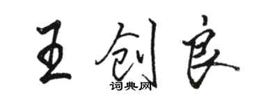 骆恒光王创良行书个性签名怎么写